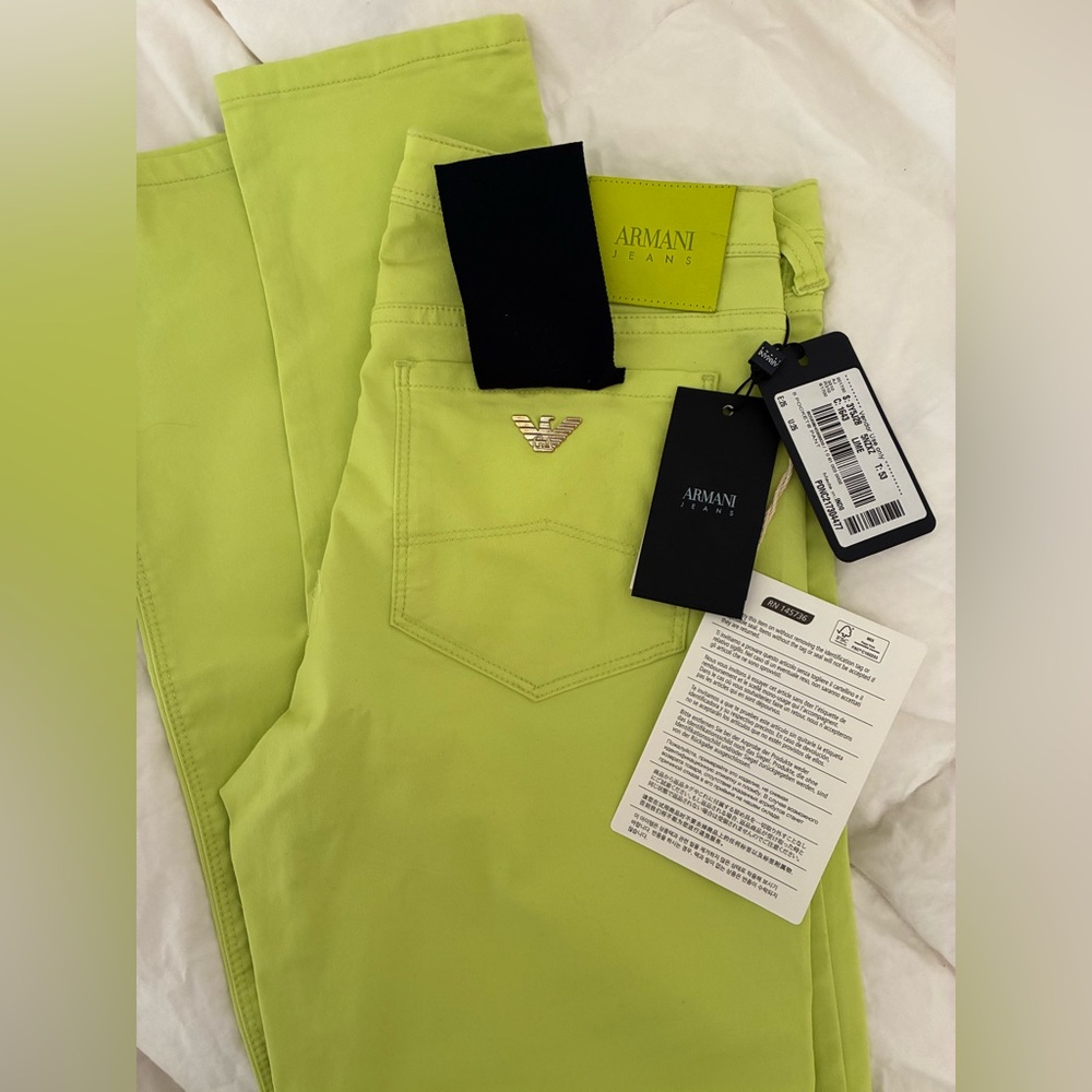 Armani Jeans Women's Bright Lime Jeans